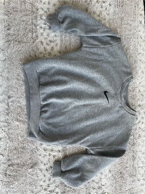 Nike Grey Sweatshirt with Black Swoosh Logo